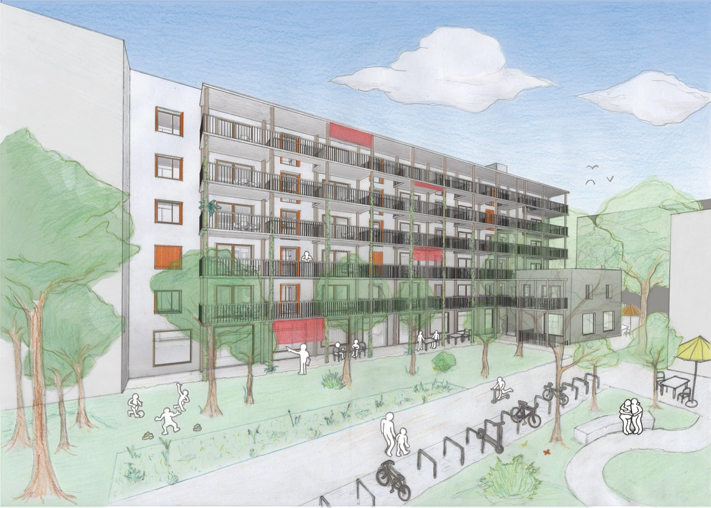 Image média: Ecopolis - un bâtiment accueillant pour ses habitant·es ET pour la biodiversité