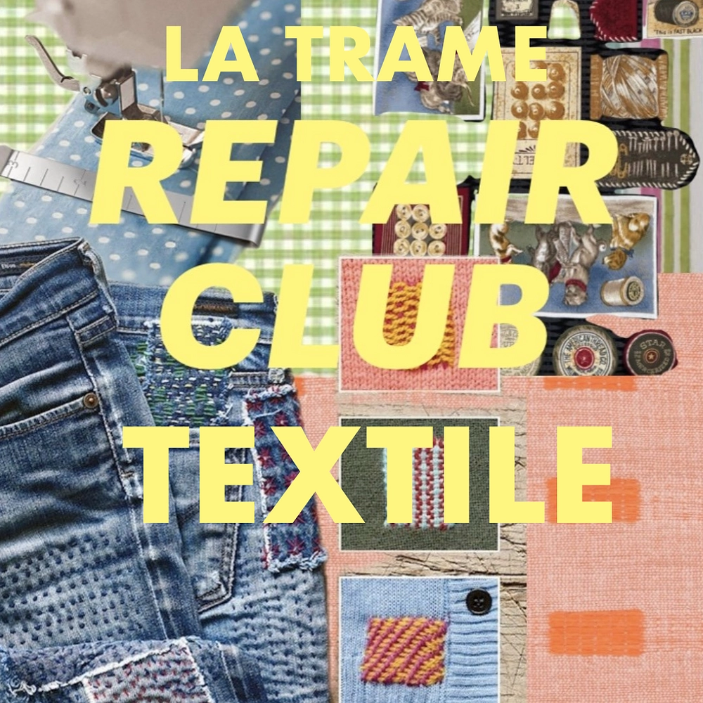 Medijska slika: La Trame Repair Club Textile, besplatan događaj za popravku tekstila.