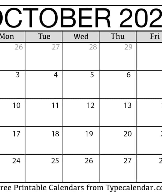 avatar October Calendar 2022