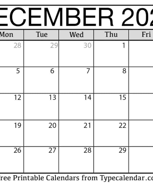 avatar Calendar December