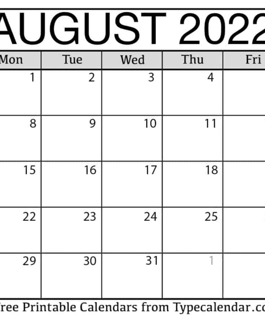 avatar Calendar August 2022